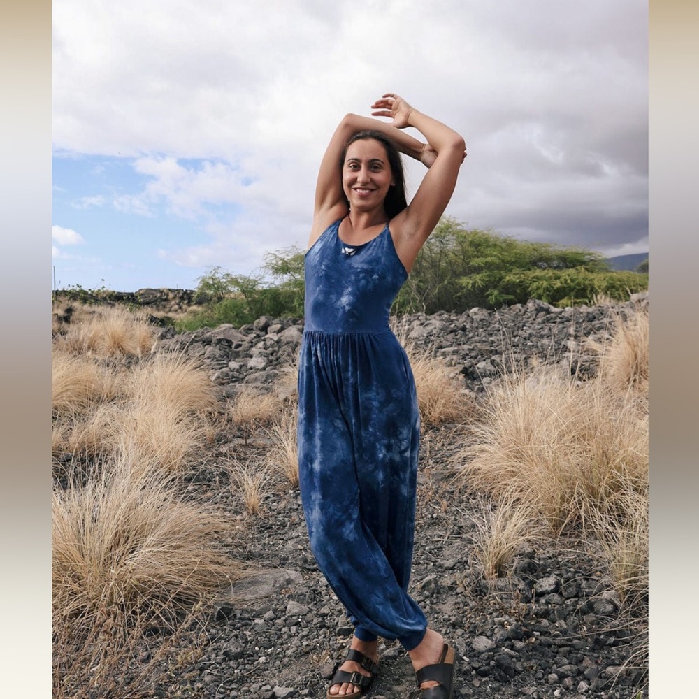 Purusha People Highest Self Blue Tie-Dye Jumpsuit